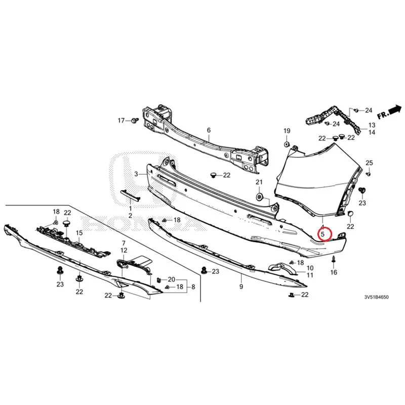 [NEW] JDM HONDA ZR-V e:HEV RZ4 2025 Rear Bumper GENUINE OEM - Image 20