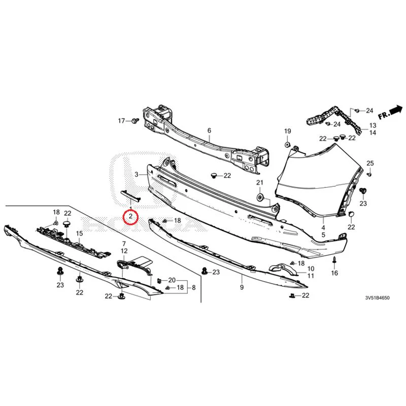 [NEW] JDM HONDA ZR-V e:HEV RZ4 2025 Rear Bumper GENUINE OEM - Image 3