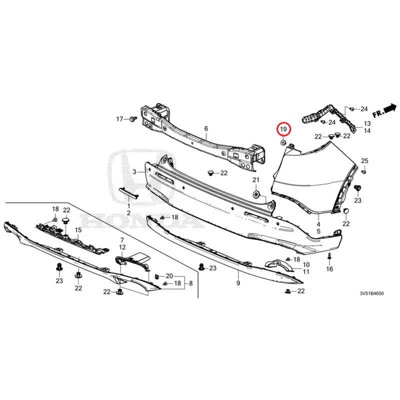 [NEW] JDM HONDA ZR-V e:HEV RZ4 2025 Rear Bumper GENUINE OEM - Image 35