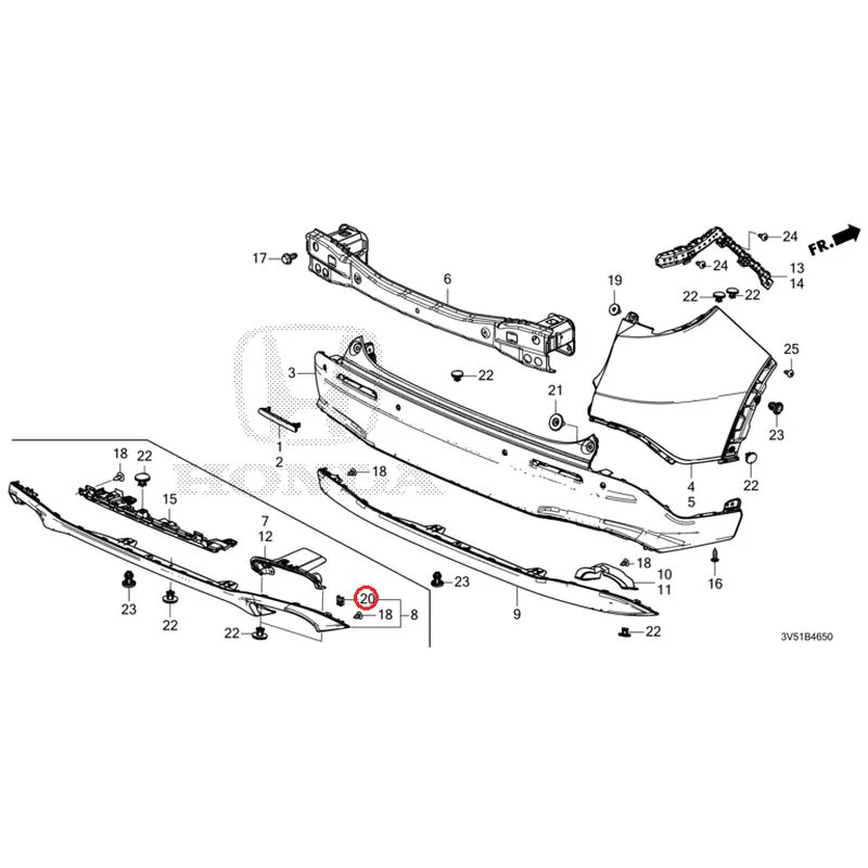 [NEW] JDM HONDA ZR-V e:HEV RZ4 2025 Rear Bumper GENUINE OEM - Image 36