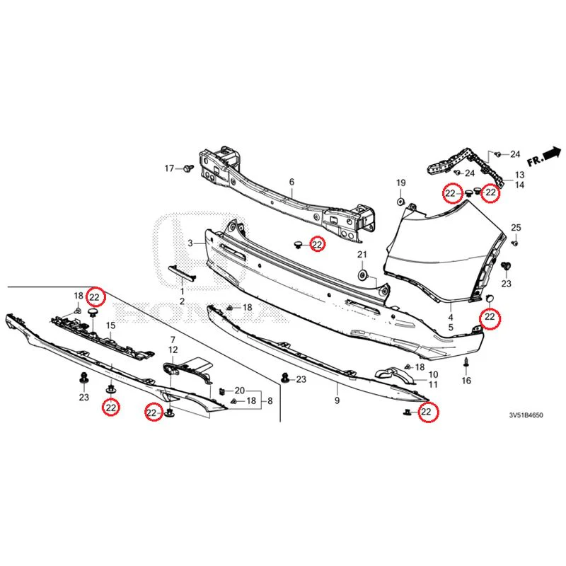 [NEW] JDM HONDA ZR-V e:HEV RZ4 2025 Rear Bumper GENUINE OEM - Image 38