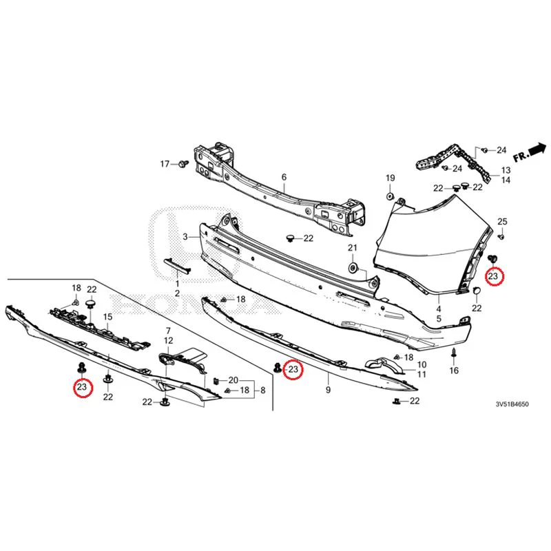 [NEW] JDM HONDA ZR-V e:HEV RZ4 2025 Rear Bumper GENUINE OEM - Image 39