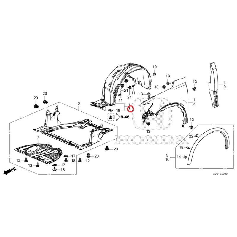 [NEW] JDM HONDA ZR-V e:HEV RZ4 2025 Front Fenders GENUINE OEM - Image 15