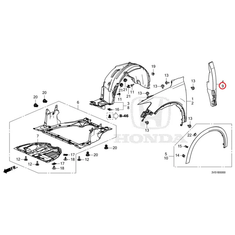 [NEW] JDM HONDA ZR-V e:HEV RZ4 2025 Front Fenders GENUINE OEM - Image 16