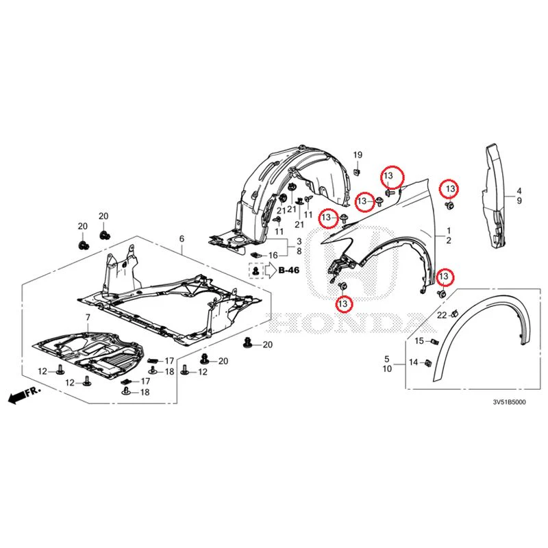 [NEW] JDM HONDA ZR-V e:HEV RZ4 2025 Front Fenders GENUINE OEM - Image 26