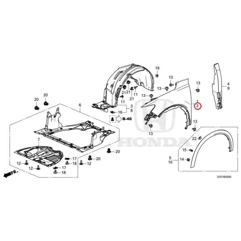 [NEW] JDM HONDA ZR-V e:HEV RZ4 2025 Front Fenders GENUINE OEM - Image 3