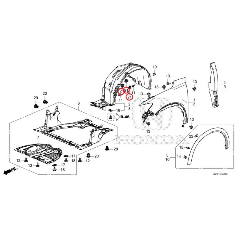 [NEW] JDM HONDA ZR-V e:HEV RZ4 2025 Front Fenders GENUINE OEM - Image 34