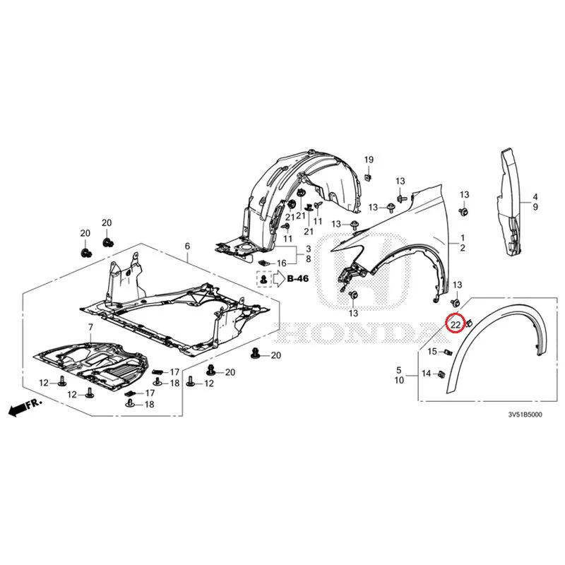 [NEW] JDM HONDA ZR-V e:HEV RZ4 2025 Front Fenders GENUINE OEM - Image 35