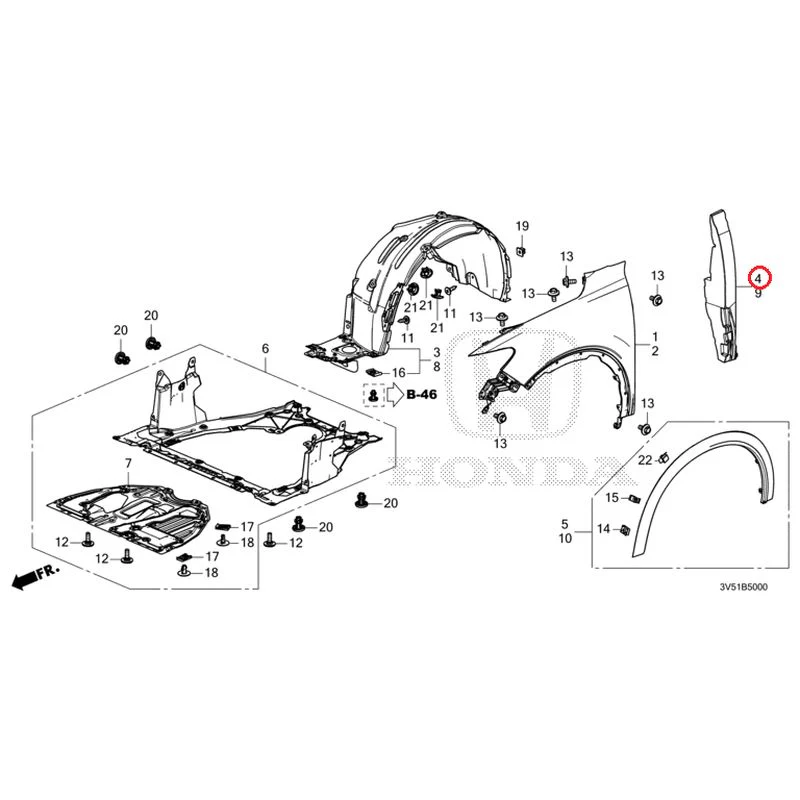 [NEW] JDM HONDA ZR-V e:HEV RZ4 2025 Front Fenders GENUINE OEM - Image 5