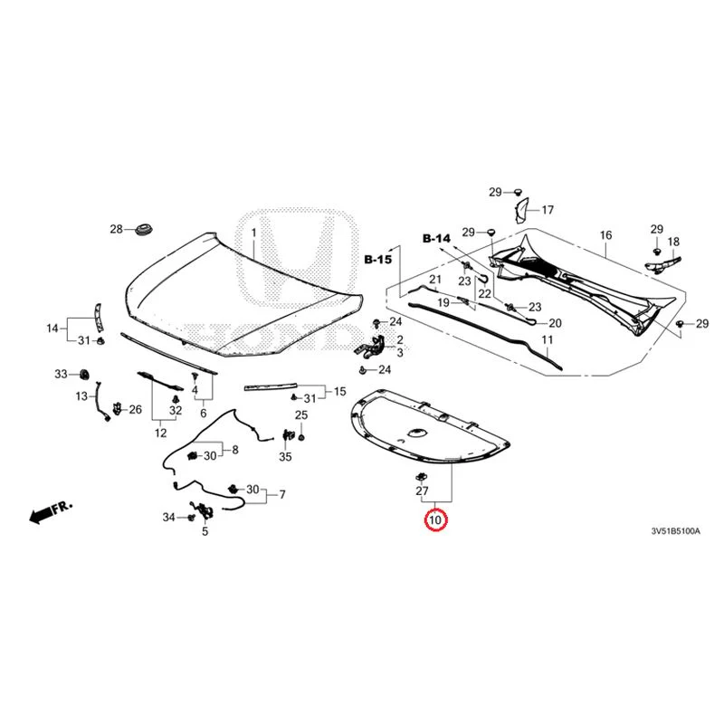[NEW] JDM HONDA ZR-V e:HEV RZ4 2025 Hood GENUINE OEM - Image 12