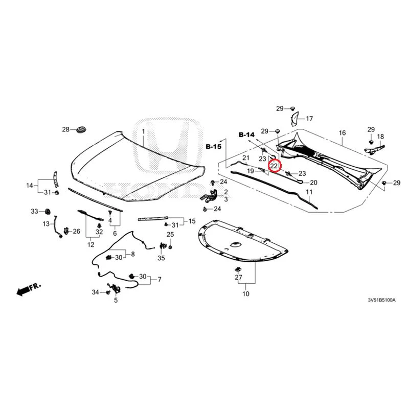 [NEW] JDM HONDA ZR-V e:HEV RZ4 2025 Hood GENUINE OEM - Image 24