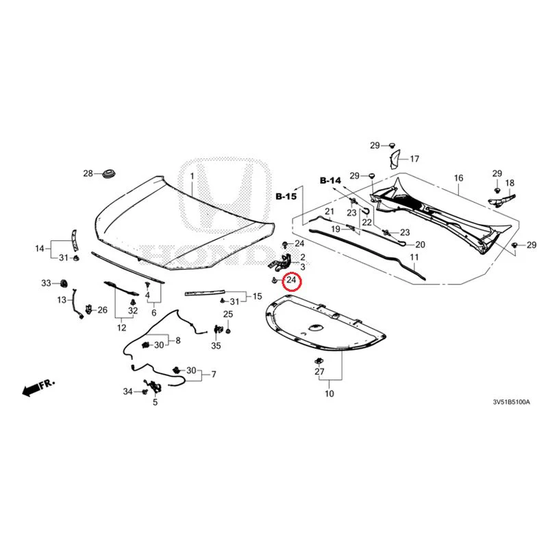 [NEW] JDM HONDA ZR-V e:HEV RZ4 2025 Hood GENUINE OEM - Image 26