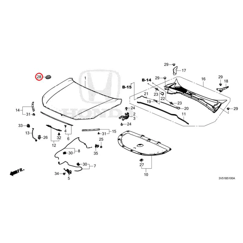 [NEW] JDM HONDA ZR-V e:HEV RZ4 2025 Hood GENUINE OEM - Image 30