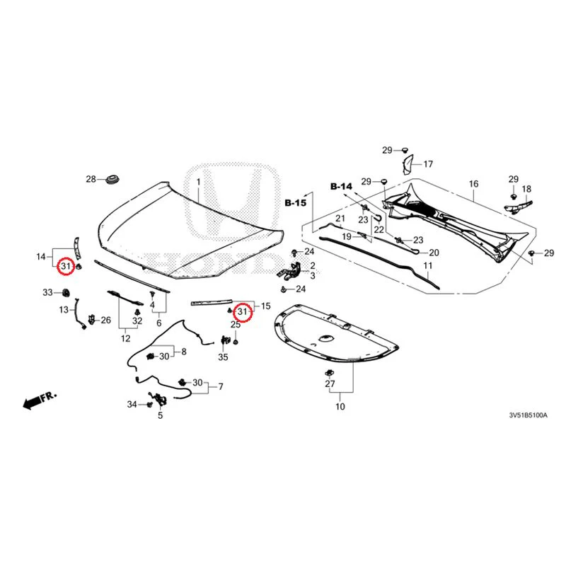[NEW] JDM HONDA ZR-V e:HEV RZ4 2025 Hood GENUINE OEM - Image 33