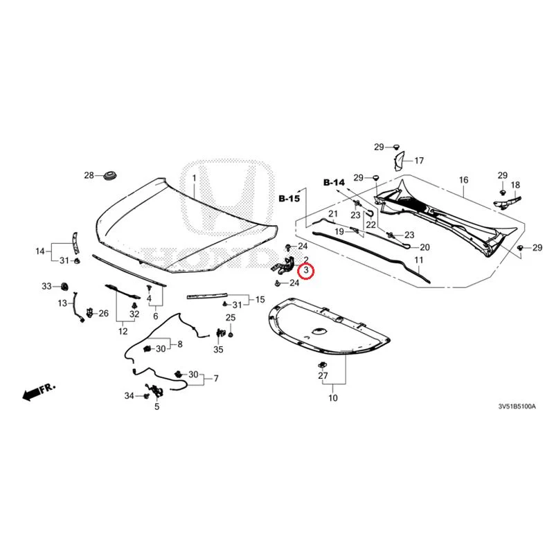 [NEW] JDM HONDA ZR-V e:HEV RZ4 2025 Hood GENUINE OEM - Image 4