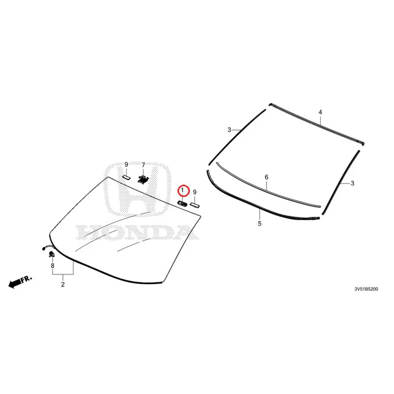 [NEW] JDM HONDA ZR-V e:HEV RZ4 2025 Front Windshield GENUINE OEM - Image 2