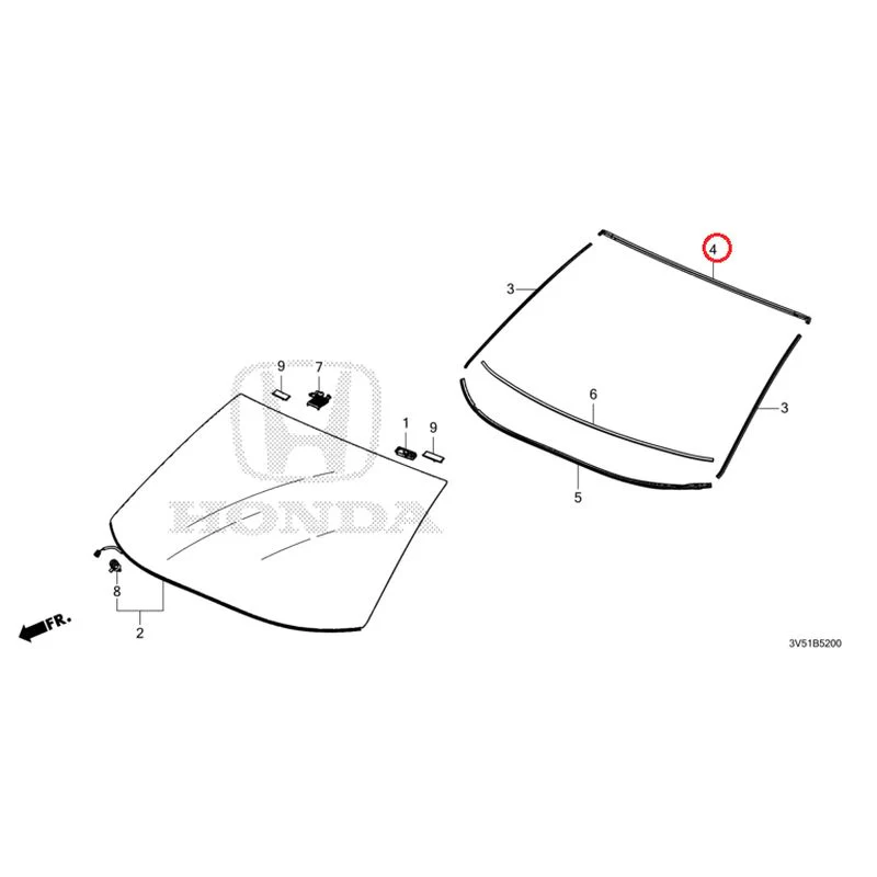 [NEW] JDM HONDA ZR-V e:HEV RZ4 2025 Front Windshield GENUINE OEM - Image 5