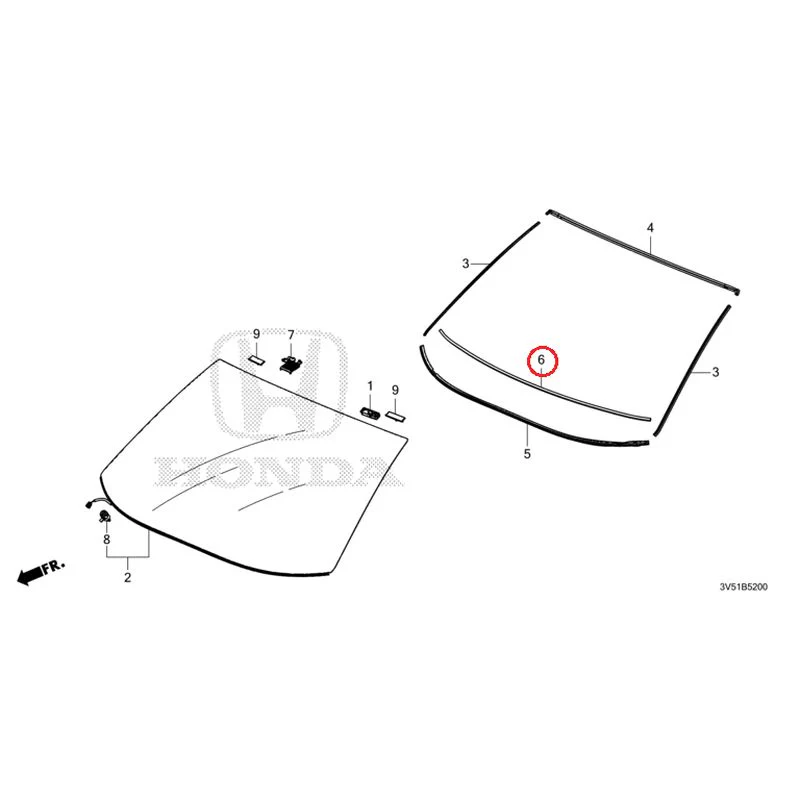 [NEW] JDM HONDA ZR-V e:HEV RZ4 2025 Front Windshield GENUINE OEM - Image 7