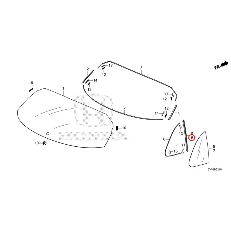 [NEW] JDM HONDA ZR-V e:HEV RZ4 2025 Rear Windshield Glass/Quarter Windows GENUINE OEM - Image 10