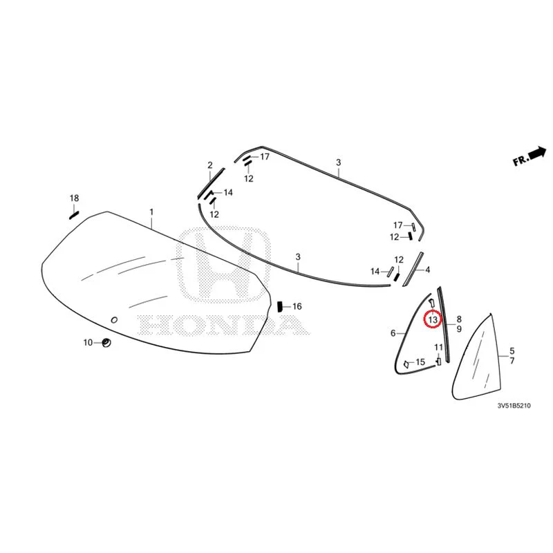 [NEW] JDM HONDA ZR-V e:HEV RZ4 2025 Rear Windshield Glass/Quarter Windows GENUINE OEM - Image 14