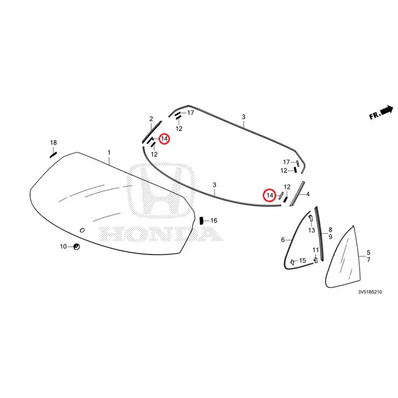 [NEW] JDM HONDA ZR-V e:HEV RZ4 2025 Rear Windshield Glass/Quarter Windows GENUINE OEM - Image 15
