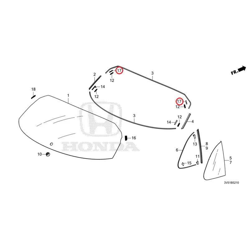 [NEW] JDM HONDA ZR-V e:HEV RZ4 2025 Rear Windshield Glass/Quarter Windows GENUINE OEM - Image 18