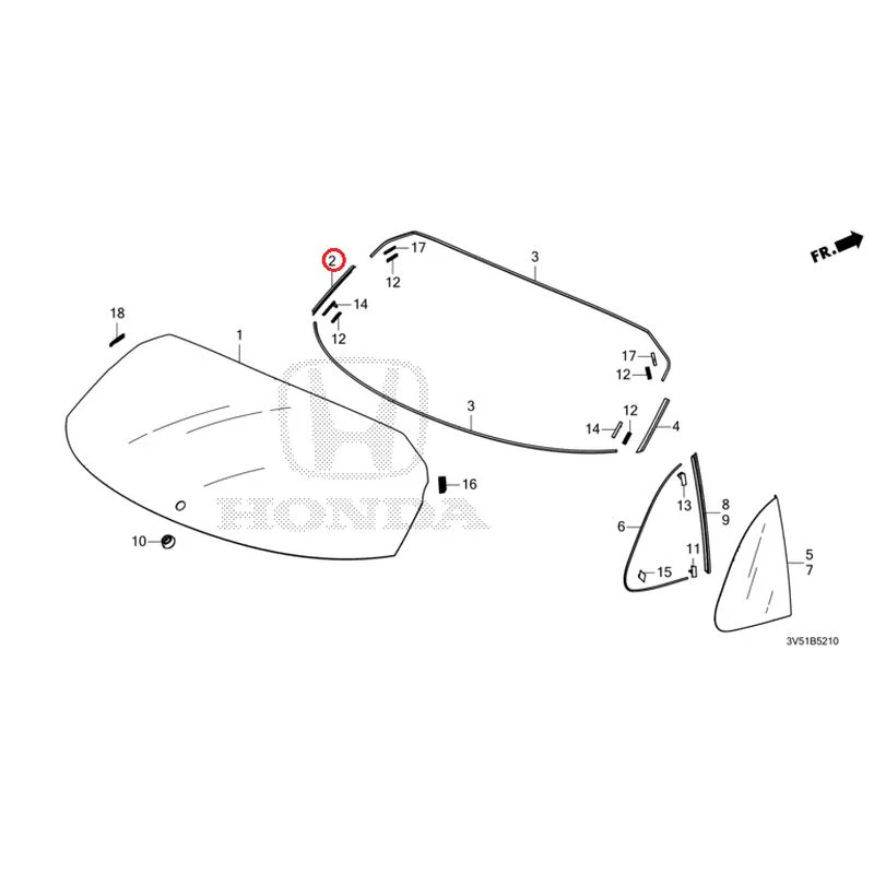 [NEW] JDM HONDA ZR-V e:HEV RZ4 2025 Rear Windshield Glass/Quarter Windows GENUINE OEM - Image 3