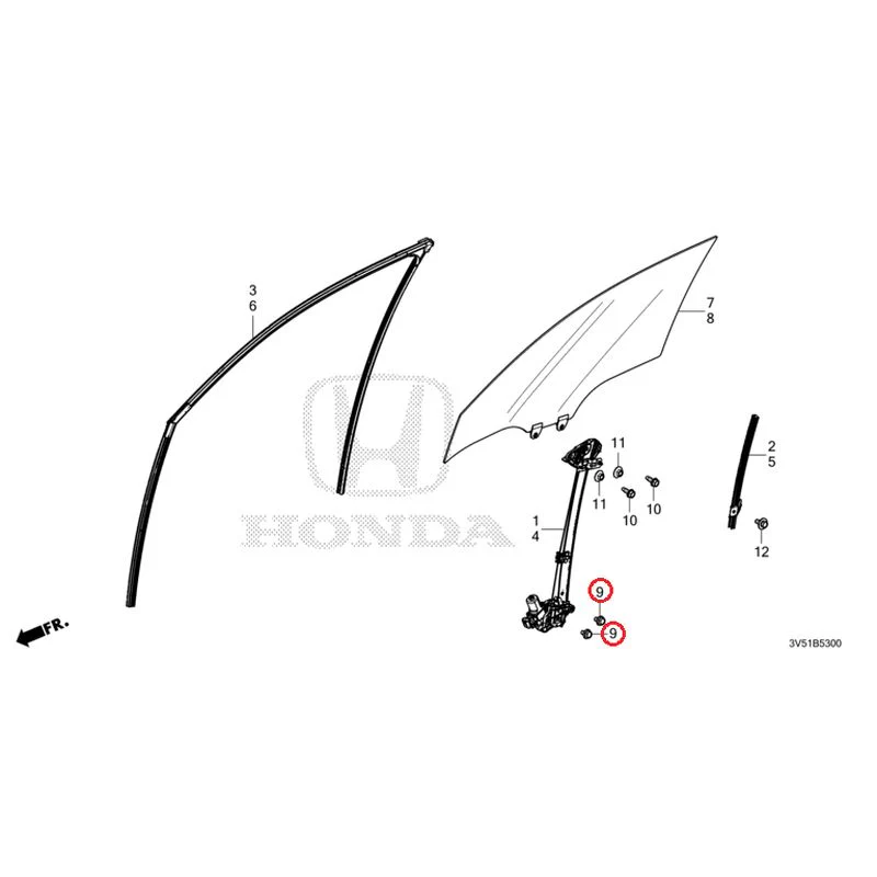 [NEW] JDM HONDA ZR-V e:HEV RZ4 2025 Front Door Glass/Regulator GENUINE OEM - Image 10