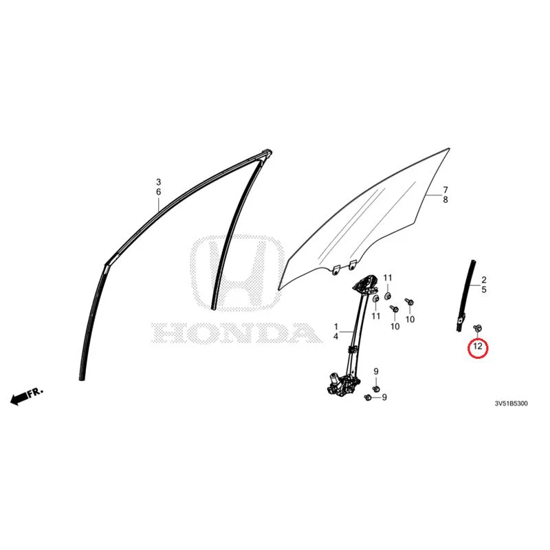 [NEW] JDM HONDA ZR-V e:HEV RZ4 2025 Front Door Glass/Regulator GENUINE OEM - Image 13