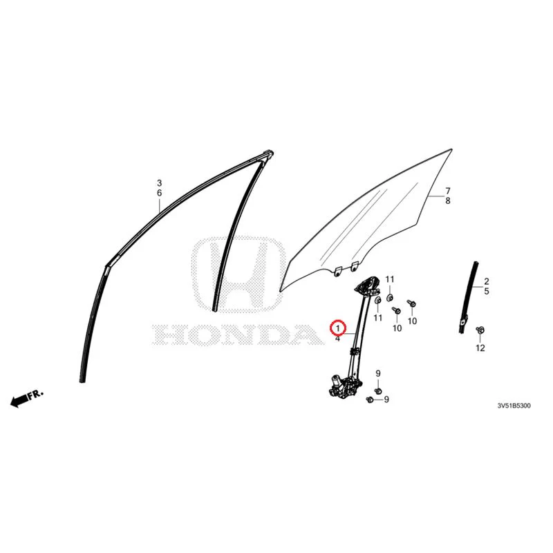 [NEW] JDM HONDA ZR-V e:HEV RZ4 2025 Front Door Glass/Regulator GENUINE OEM - Image 2