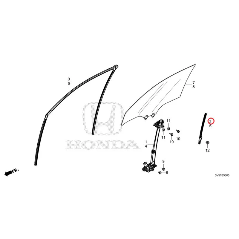 [NEW] JDM HONDA ZR-V e:HEV RZ4 2025 Front Door Glass/Regulator GENUINE OEM - Image 3