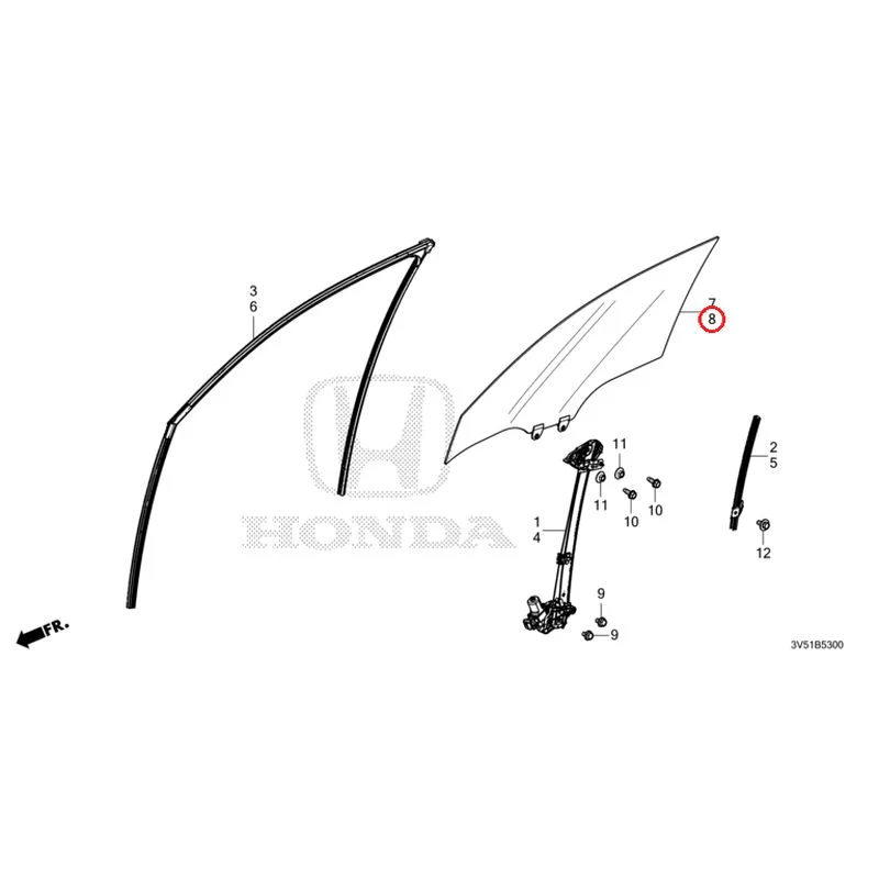 [NEW] JDM HONDA ZR-V e:HEV RZ4 2025 Front Door Glass/Regulator GENUINE OEM - Image 9
