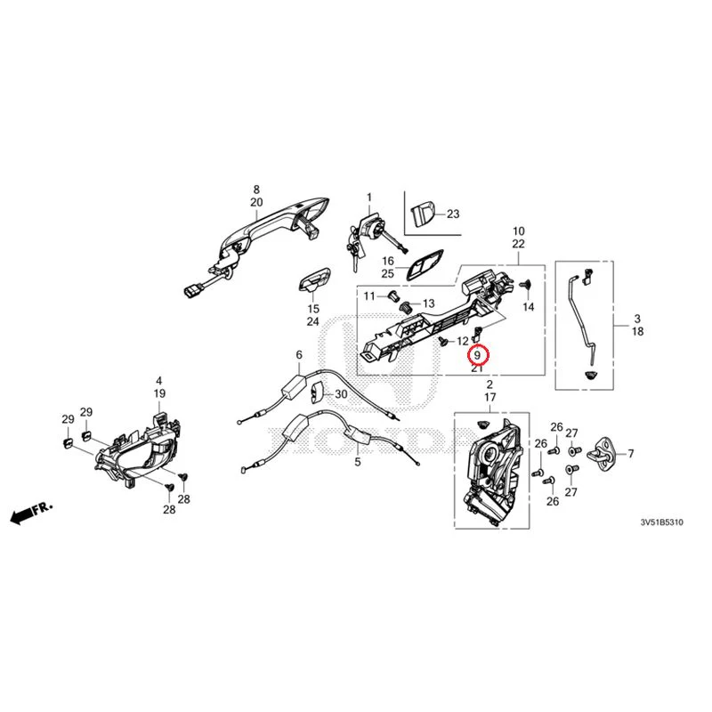 [NEW] JDM HONDA ZR-V e:HEV RZ4 2025 Front Door Locks/Outer Handles GENUINE OEM - Image 16