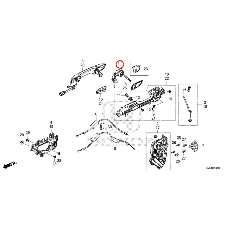 [NEW] JDM HONDA ZR-V e:HEV RZ4 2025 Front Door Locks/Outer Handles GENUINE OEM - Image 2