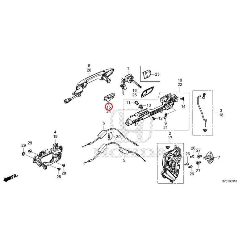 [NEW] JDM HONDA ZR-V e:HEV RZ4 2025 Front Door Locks/Outer Handles GENUINE OEM - Image 22