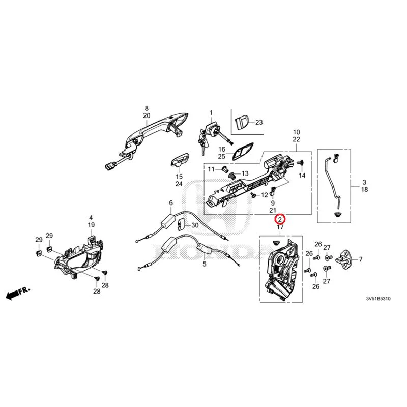 [NEW] JDM HONDA ZR-V e:HEV RZ4 2025 Front Door Locks/Outer Handles GENUINE OEM - Image 3