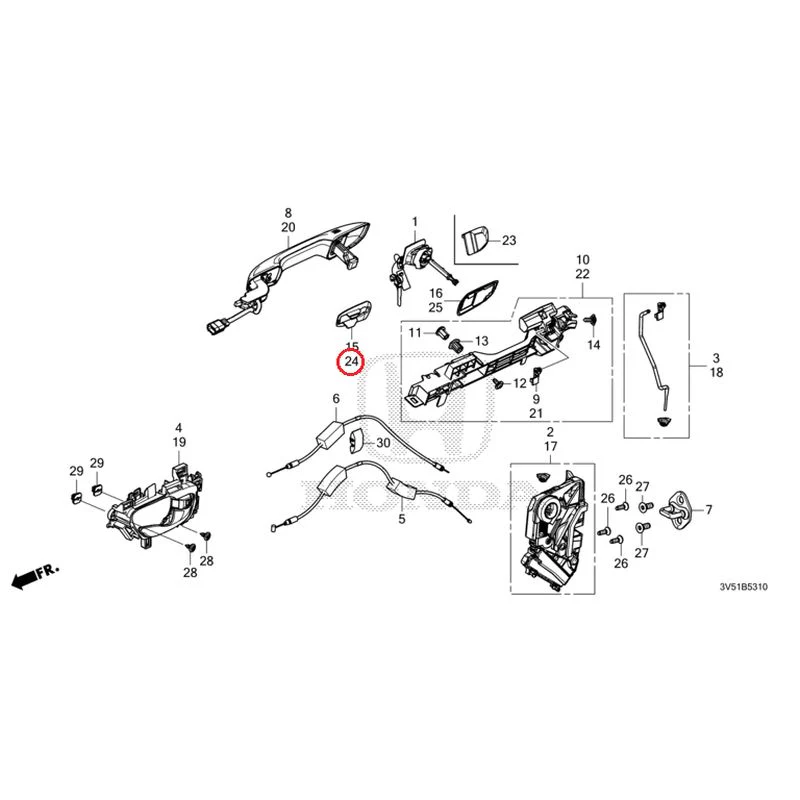 [NEW] JDM HONDA ZR-V e:HEV RZ4 2025 Front Door Locks/Outer Handles GENUINE OEM - Image 37