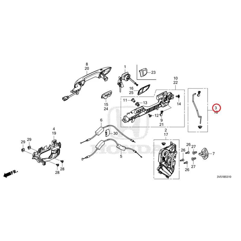 [NEW] JDM HONDA ZR-V e:HEV RZ4 2025 Front Door Locks/Outer Handles GENUINE OEM - Image 4