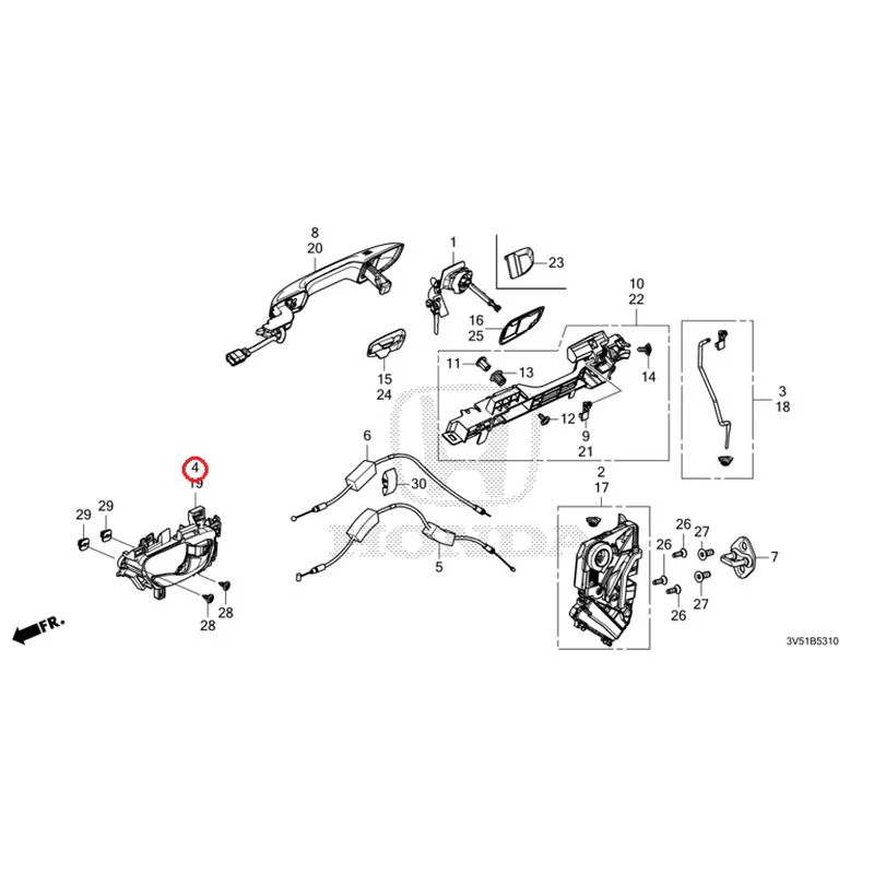 [NEW] JDM HONDA ZR-V e:HEV RZ4 2025 Front Door Locks/Outer Handles GENUINE OEM - Image 5