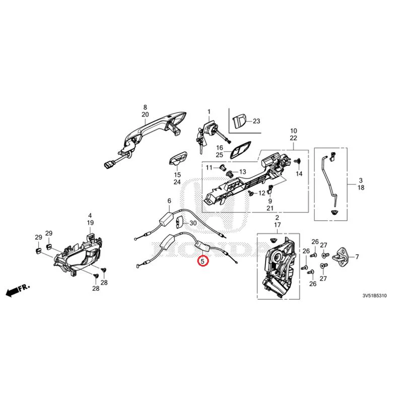 [NEW] JDM HONDA ZR-V e:HEV RZ4 2025 Front Door Locks/Outer Handles GENUINE OEM - Image 6