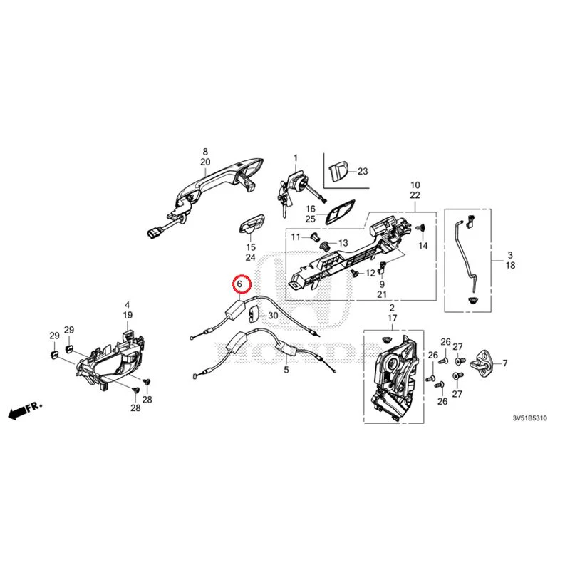 [NEW] JDM HONDA ZR-V e:HEV RZ4 2025 Front Door Locks/Outer Handles GENUINE OEM - Image 7