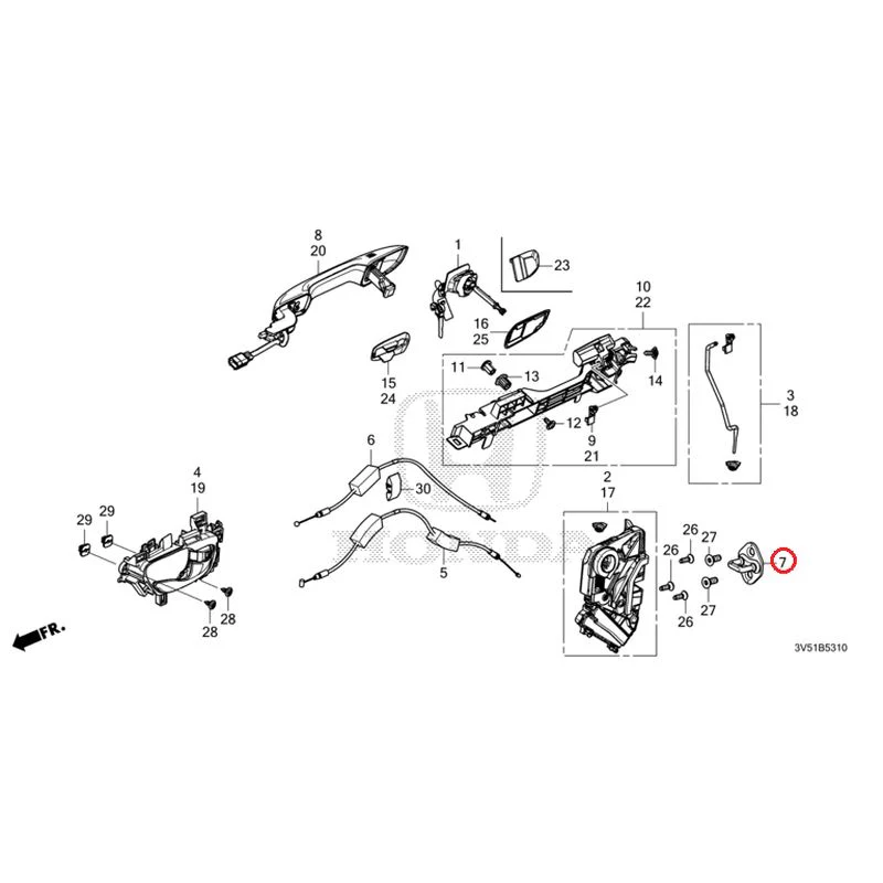 [NEW] JDM HONDA ZR-V e:HEV RZ4 2025 Front Door Locks/Outer Handles GENUINE OEM - Image 8