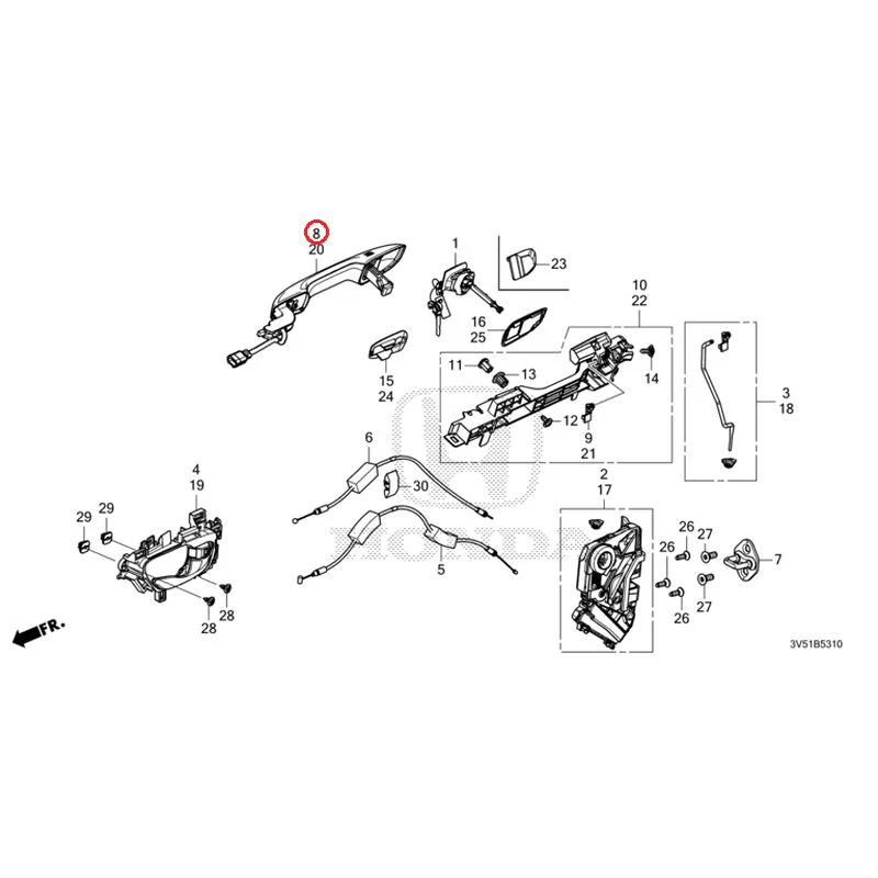 [NEW] JDM HONDA ZR-V e:HEV RZ4 2025 Front Door Locks/Outer Handles GENUINE OEM - Image 9