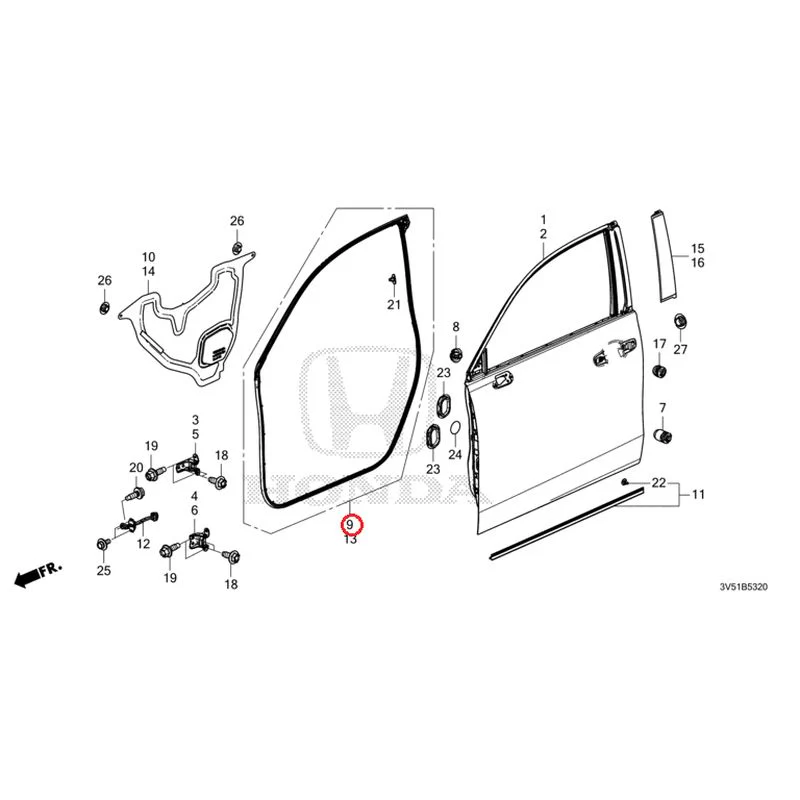 [NEW] JDM HONDA ZR-V e:HEV RZ4 2025 Front Door Panel GENUINE OEM - Image 10