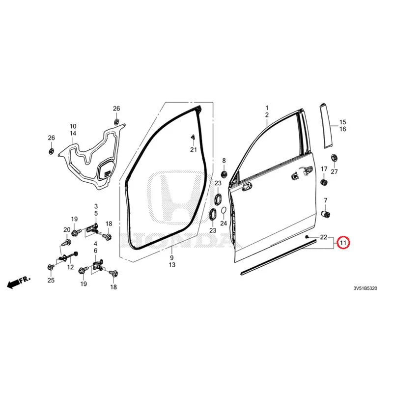 [NEW] JDM HONDA ZR-V e:HEV RZ4 2025 Front Door Panel GENUINE OEM - Image 12