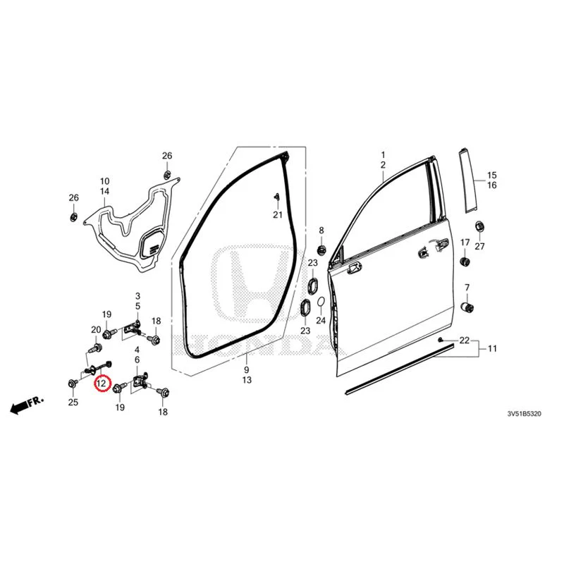 [NEW] JDM HONDA ZR-V e:HEV RZ4 2025 Front Door Panel GENUINE OEM - Image 13
