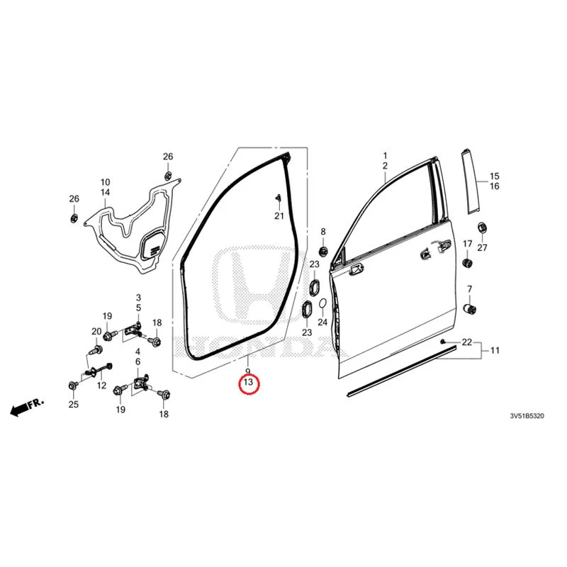 [NEW] JDM HONDA ZR-V e:HEV RZ4 2025 Front Door Panel GENUINE OEM - Image 14