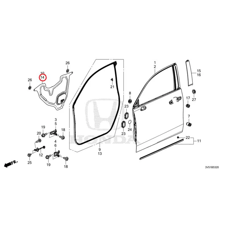 [NEW] JDM HONDA ZR-V e:HEV RZ4 2025 Front Door Panel GENUINE OEM - Image 15