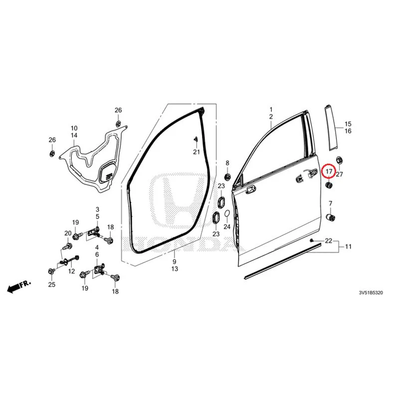 [NEW] JDM HONDA ZR-V e:HEV RZ4 2025 Front Door Panel GENUINE OEM - Image 18