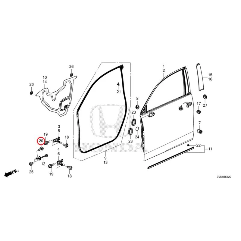 [NEW] JDM HONDA ZR-V e:HEV RZ4 2025 Front Door Panel GENUINE OEM - Image 22